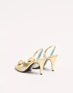 Valentino Royal Sandal In Laminated Nappa Leather 85Mm - Image 4